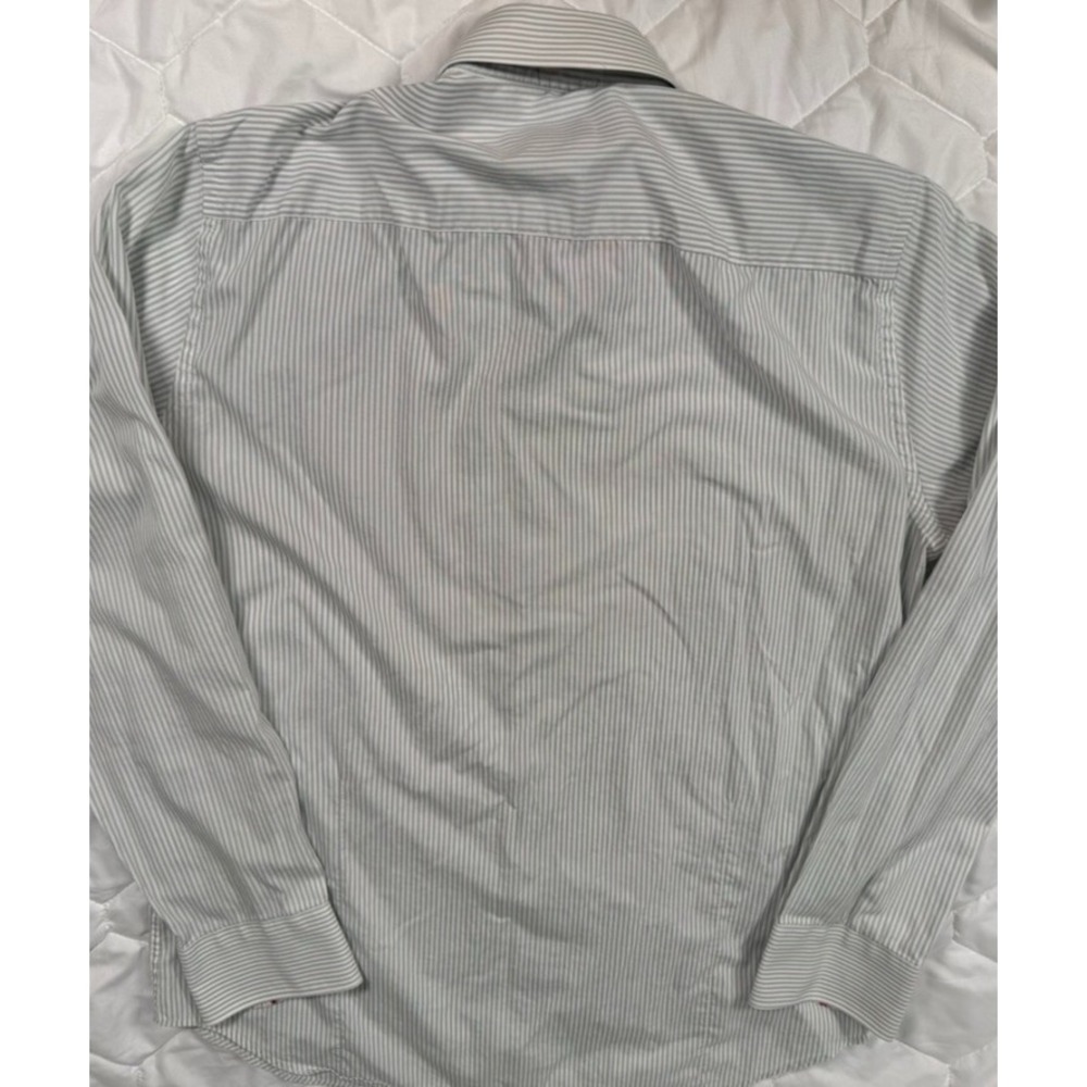 Stone Rose Mens Shirt 4/Large Striped Flower Flip Cuff Button Up Long Sleeve - Picture 7 of 10